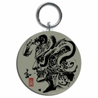 【KEITAAMEMIYA x GAMESGLORIOUS】Steel Keyring -GhostHead-