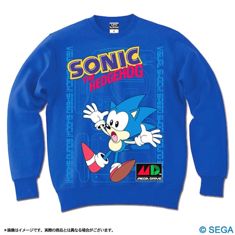 【限定カラー】SONIC x MEGA DRIVE スウェットシャツ -ソニックブルー-
