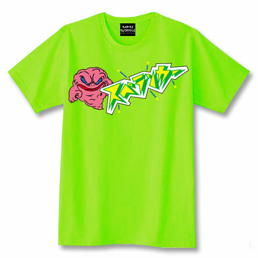 MAKERS GON スカルデザイン Tシャツ ライムグリーン MAKERS GON スカルデザイン Tシャツ ライムグリーン MAKERS GON スカル