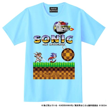 【限定30枚】異世界おじさん x SONIC Tシャツ -SKY BLUE-