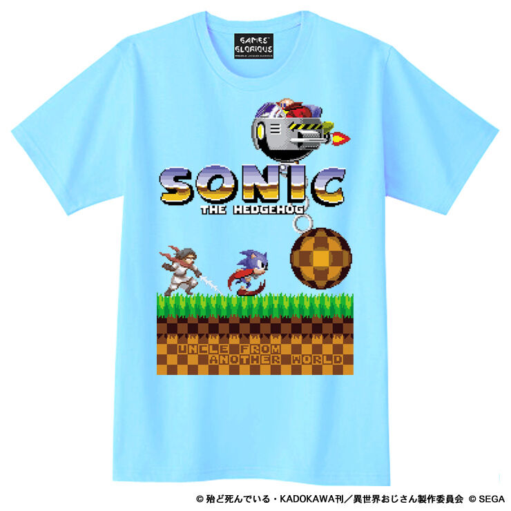限定30枚】異世界おじさん x SONIC Tシャツ -SKY BLUE- | games-