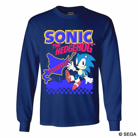 【SOLD OUT】限定10枚！SONIC THE HEDGEHOG x HOKKAIDO ロングTシャツ -NAVY-