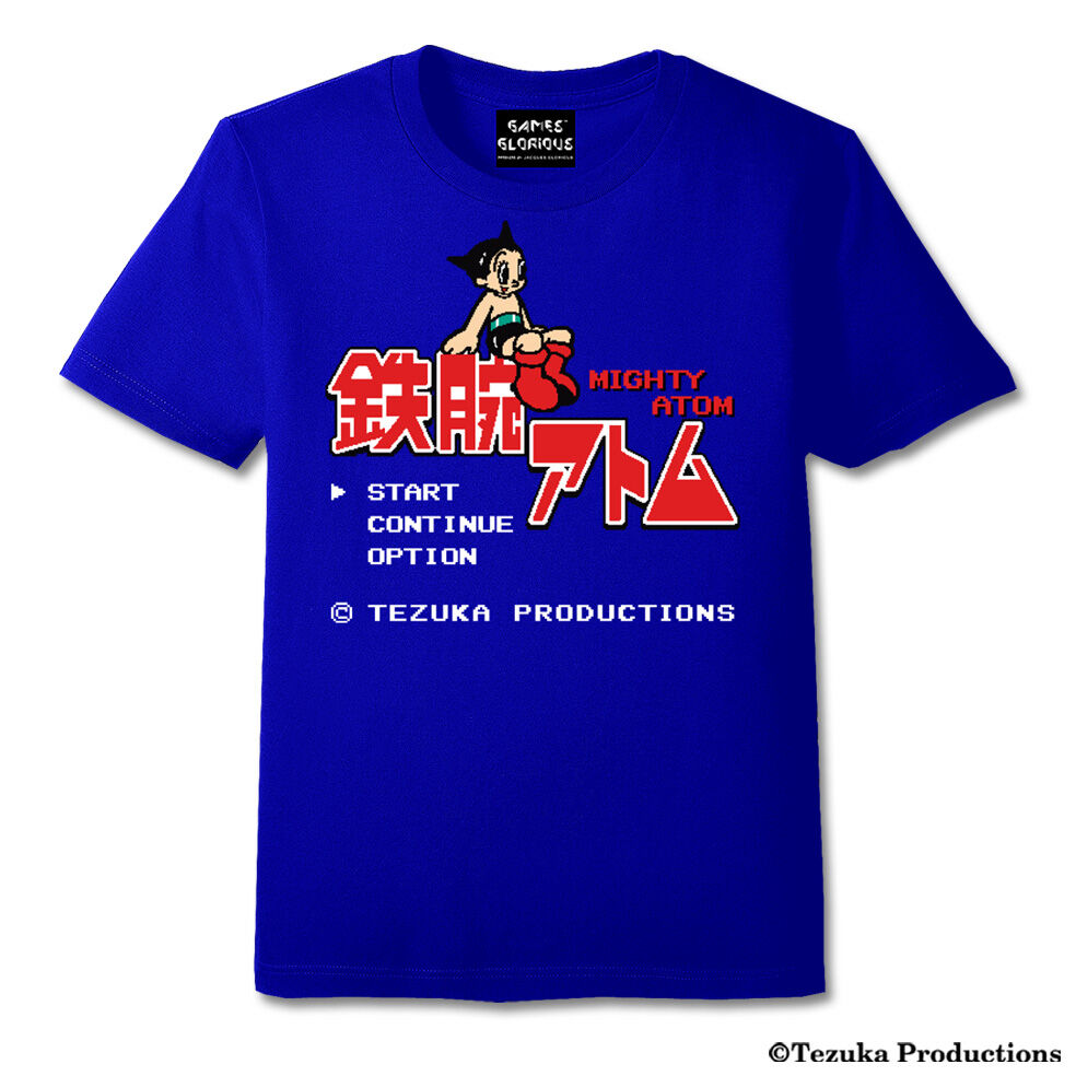 SOLD OUT】鉄腕アトム 8-bit Title Tシャツ -BLUE- | gam
