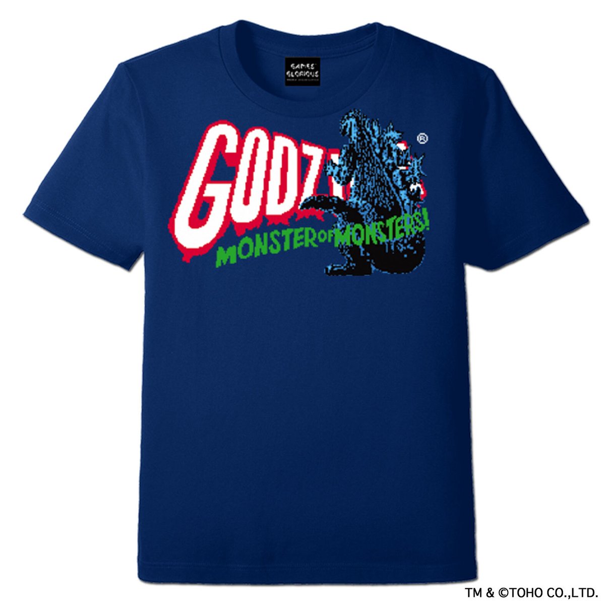 GG限定カラー】GODZILLA NES Startup Tシャツ -ミッドナイトブルー-