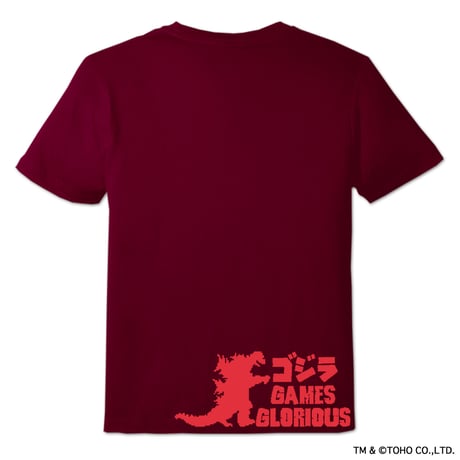 GODZILLA NES Startup Tシャツ -バーガンディ-