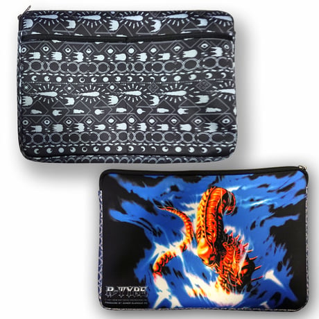 R-TYPE 「R-9 Earth-Ethnic PC Clutch Bag」-BLACK-