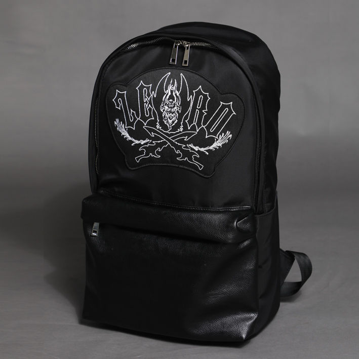 黒い刺繍ロゴのボンバージャケット　 絶狼-ZERO 黒い刺繍ロゴのボンバージャケット 絶狼-ZERO