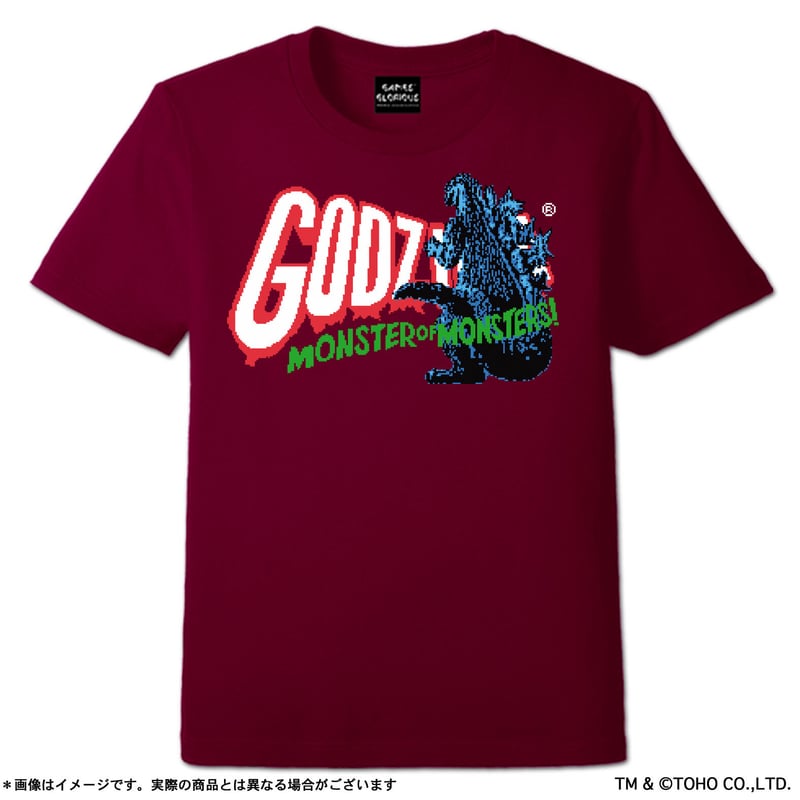 GODZILLA NES Startup Tシャツ -バーガンディ- | games-glor