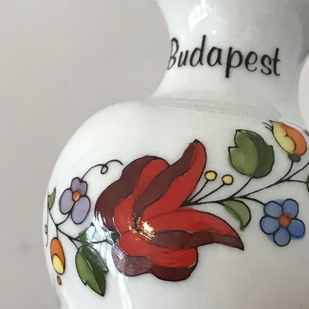 KALOCSA 花瓶 カップ＆ソーサー ２点セット ハンガリー 花柄 アラビア