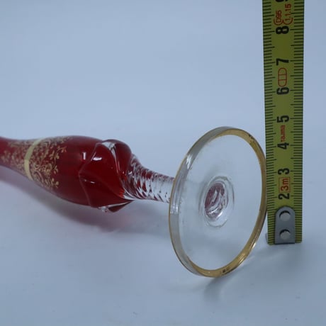 金彩色グラス 花瓶 一輪挿し / ie22_386