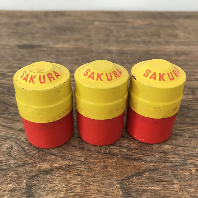 SAKURA ブリキのフィルムケース 3個おまとめ | 古道具 イエノコモノ