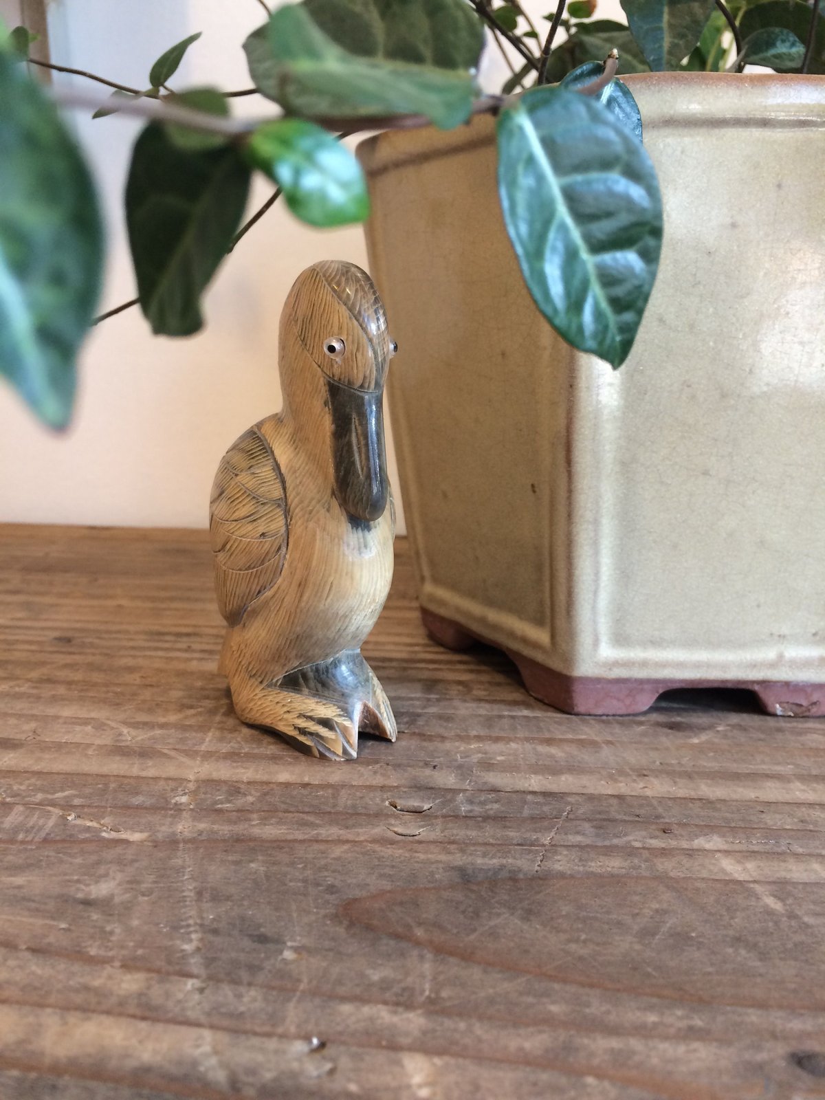 木彫 鶏 但馬木彫 彫刻作品 石田えいじ 古道具 アンティーク