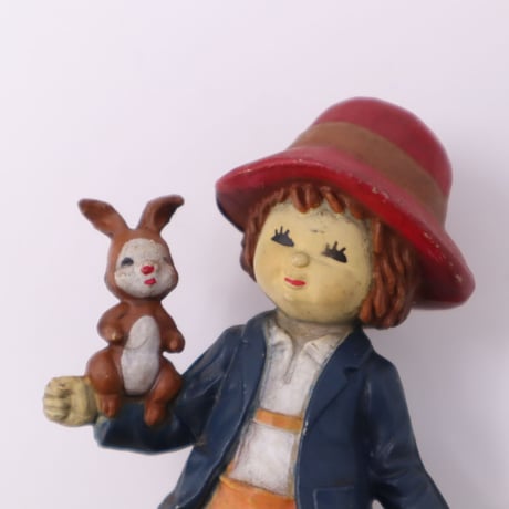 ちいさな子供と動物たち 人形 ビンテージ / ie22_371