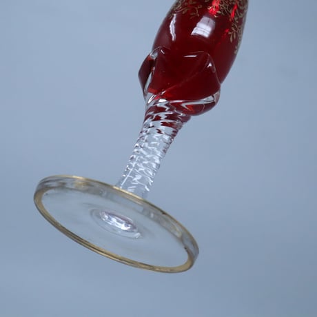 金彩色グラス 花瓶 一輪挿し / ie22_386