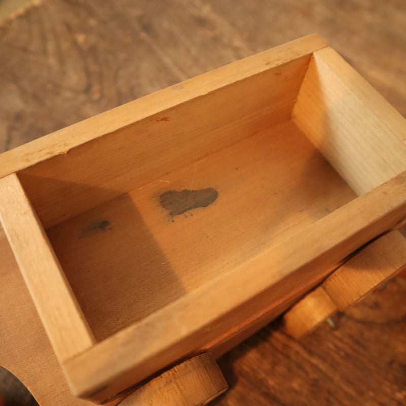 ★オリエンタルカレー★木製★ちゃぶ台★ポテ箱★作業台★小物入れ★玩具箱★ 木のおもちゃ 汽車 / ie22_252 | 古道具 イエノコモノ