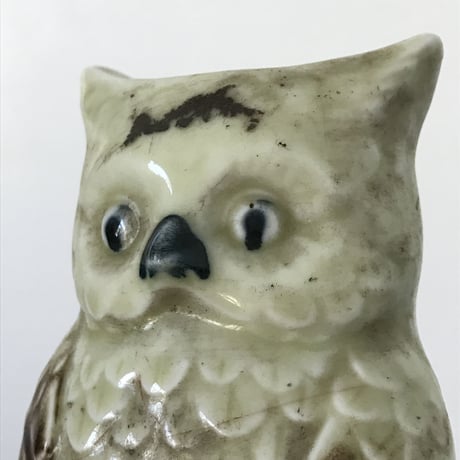 レトロな陶器製 ミミズクの壁掛け / ie22_142