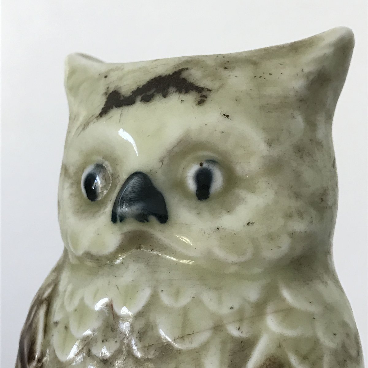 レトロな陶器製 ミミズクの壁掛け / ie22_142 | 古道具 イエノコモノ レトロな陶器製 ミミズクの壁掛け / ie22_142 | 古道具 イエノコモノ
