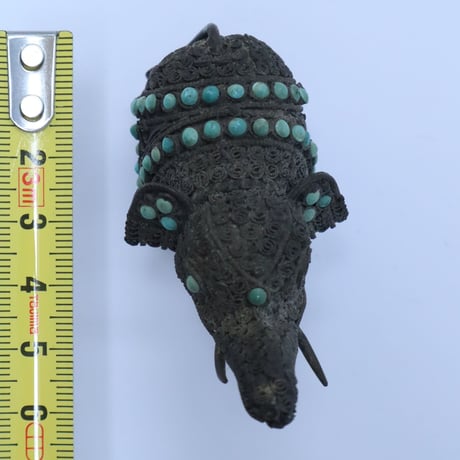 シルバー細工 象のヴィンテージ オブジェ / ie22_387