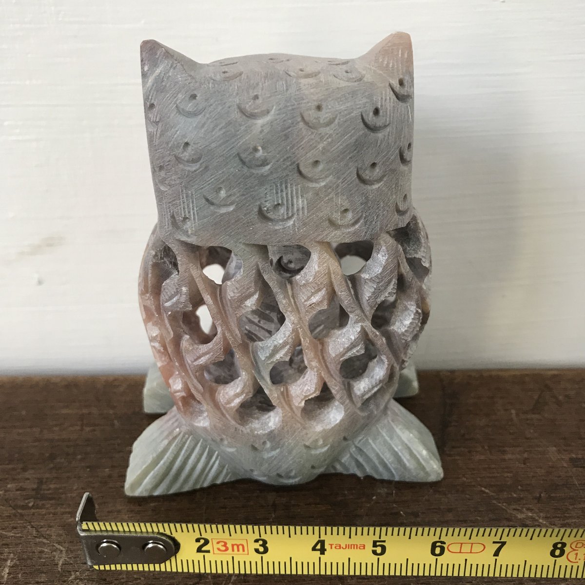 石の彫刻 ミミズクの親子 | 古道具 イエノコモノ