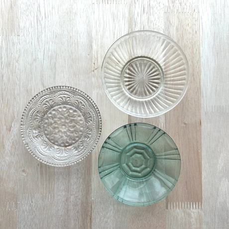 レトロなガラス小皿 3種セット