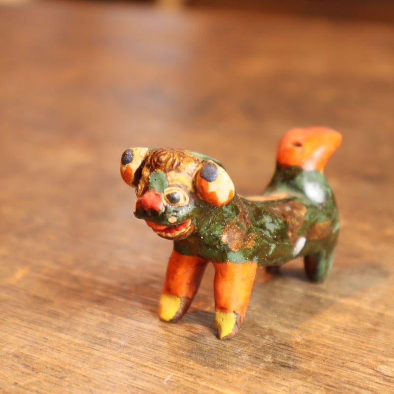 獅子 と 狛犬 土人形 郷土人形 民芸 古美術 古道具 アンティーク 獅子 と 狛犬 土人形 郷土人形 民芸 古美術 古道具 アンティーク