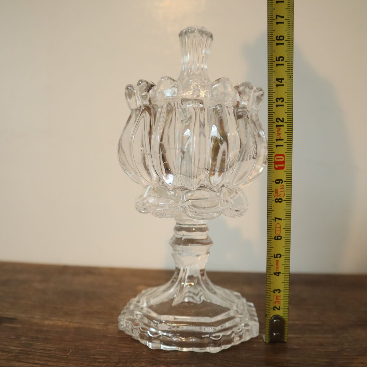 古い ガラス キャンディポット ボンボニエール 古道具 アンティーク レトロガラス キャンディーポット / ie22_239 | 古道具 イエノコモノ