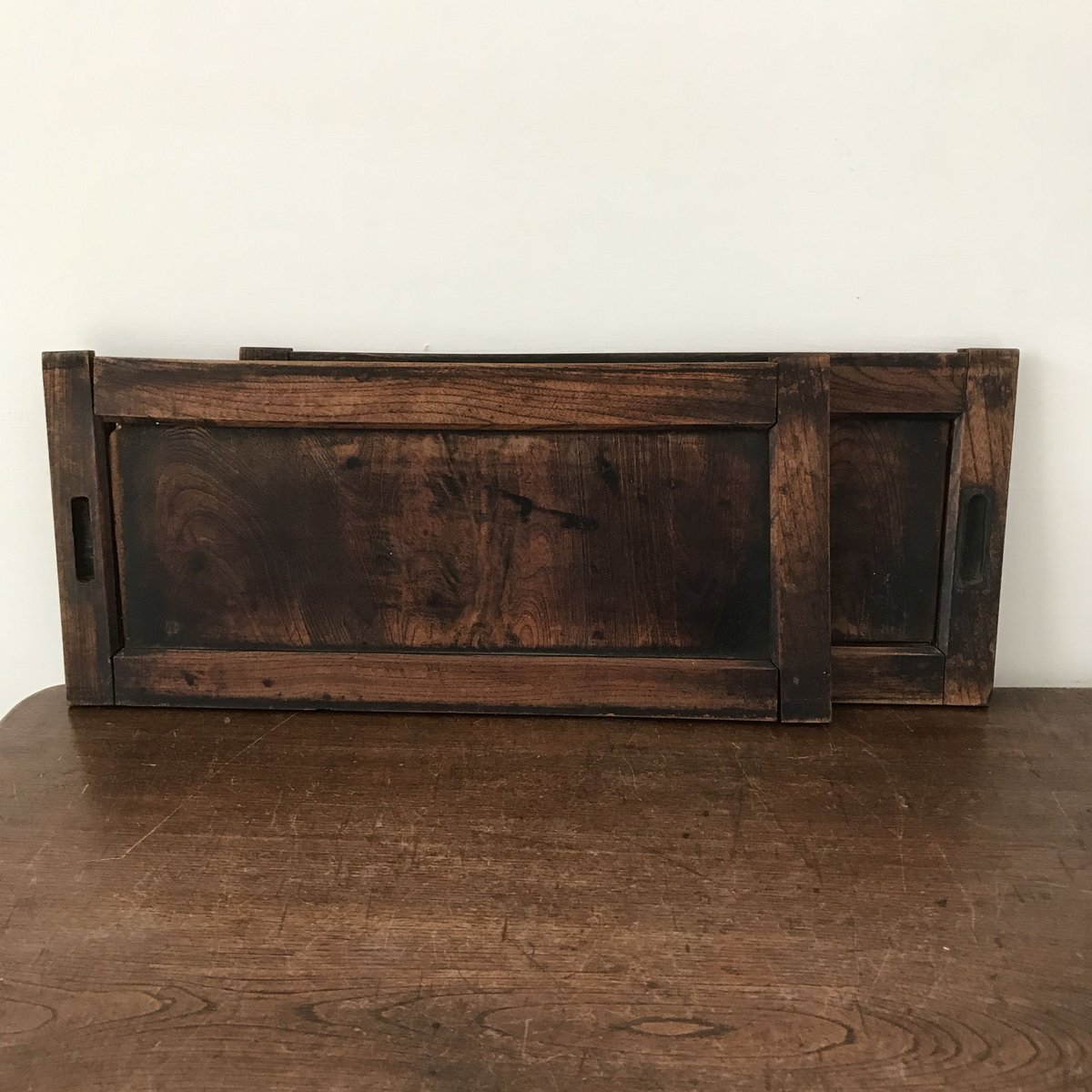 【古民家建具】小扉の戸2枚セット Amazon.co.jp: GM8TJ⑤1間2枚の店舗引戸ガラス戸掃き出し窓