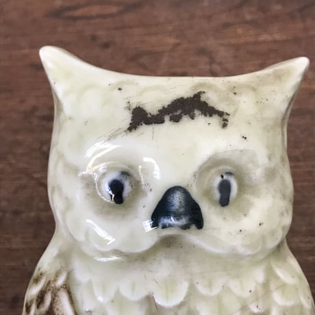 レトロな陶器製 ミミズクの壁掛け / ie22_142
