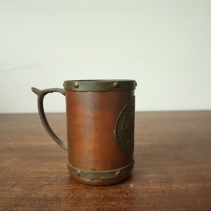 70-80s ヴィンテージ 未使用 コッパー マグカップ 5客 銅製 槌目