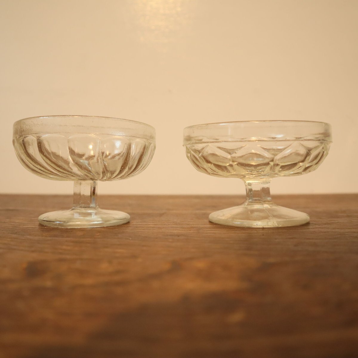 レトロなかき氷皿 氷コップ 2個組 / ie22_259 | 古道具 イエノコモノ