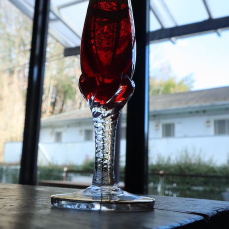 金彩色グラス 花瓶 一輪挿し / ie22_386