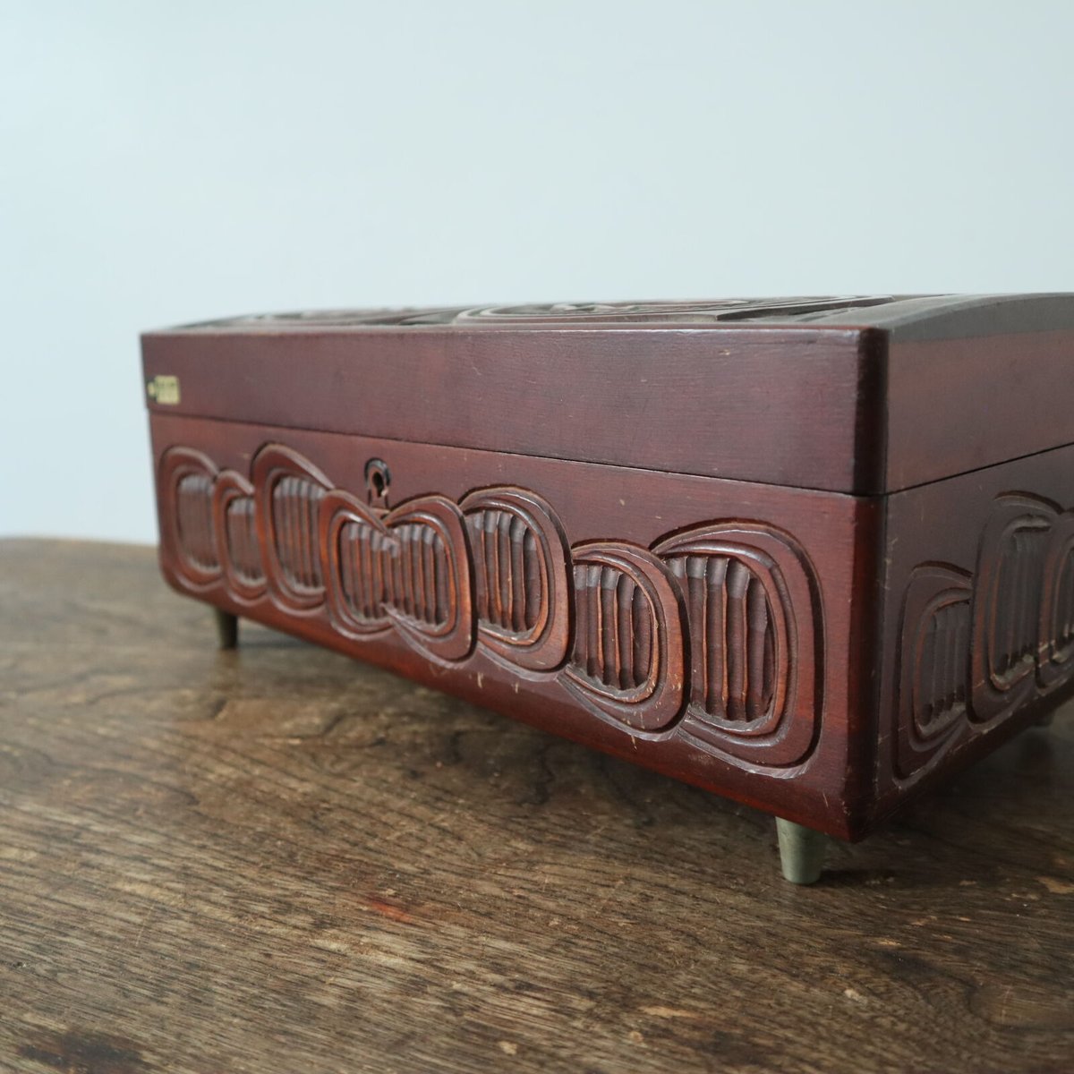 木彫のアクセサリーケース オルゴール付 / ie22_235 | 古道具 イエノコモノ