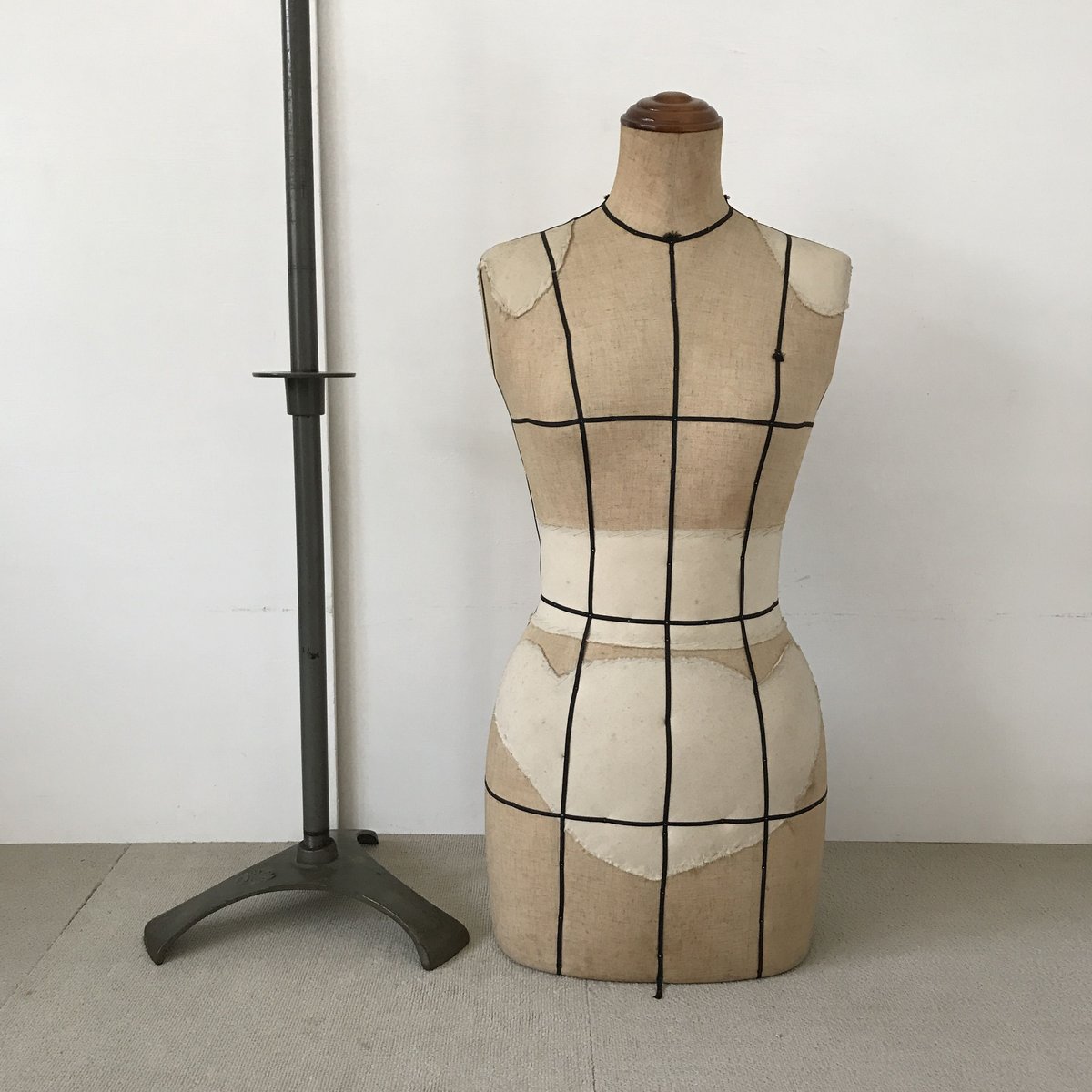 古道具ビンテージ品◾️鉄脚アイアンベース トルソー マネキン