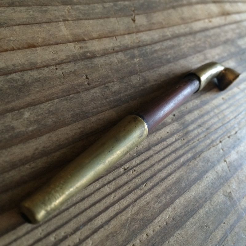 【現状品】金属製　キセル　ビンテージ　アンティーク　約33cm 西洋陶器キセル 煙管 時代物 古道具 喫煙具 (旧家蔵出し