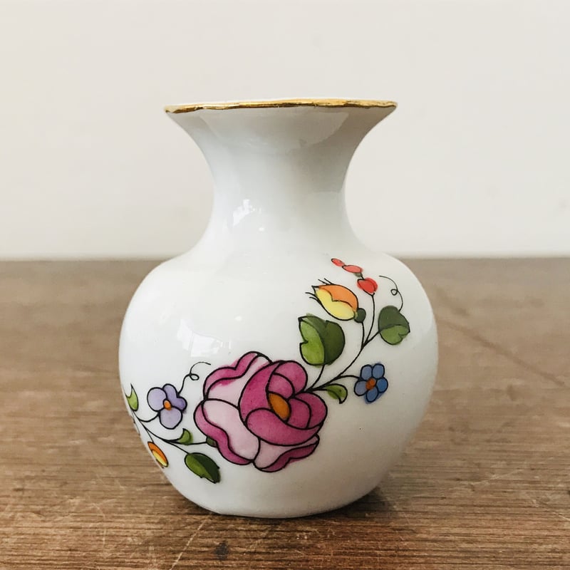 ハンガリー製　花器 東欧ハンガリー Kalocsa 小さな花瓶 / ie22_228 | 古道具 イエノコモノ