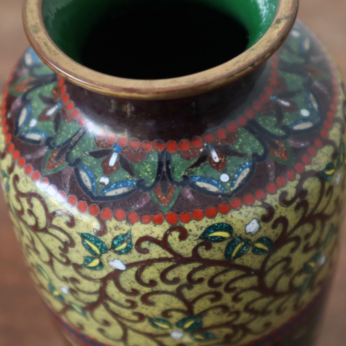 古い 七宝 花瓶 帝国競馬協会 記念品 / ie22_319 | 古道具 イエノコモノ