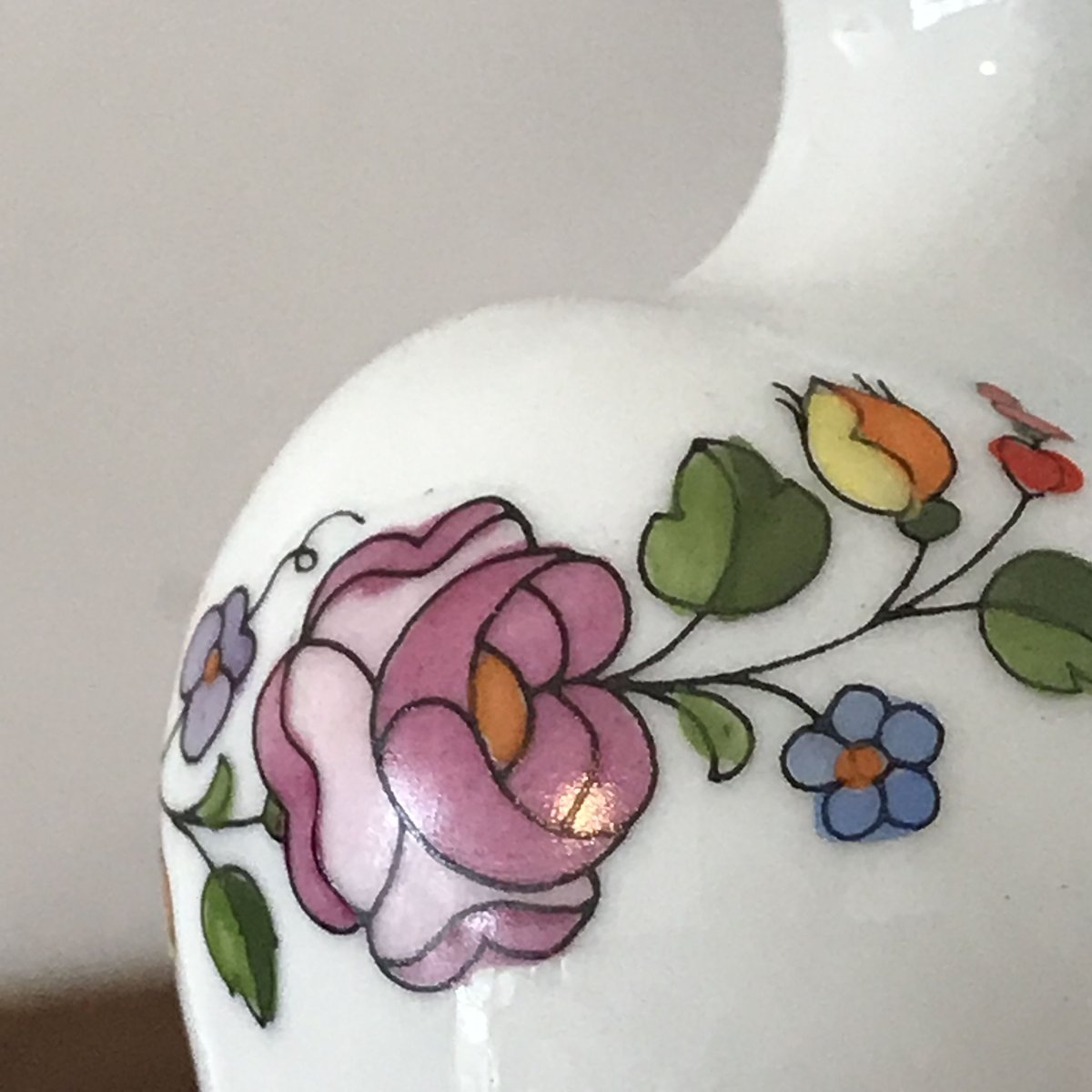 KALOCSA 花瓶 カップ＆ソーサー ２点セット ハンガリー 花柄 アラビア