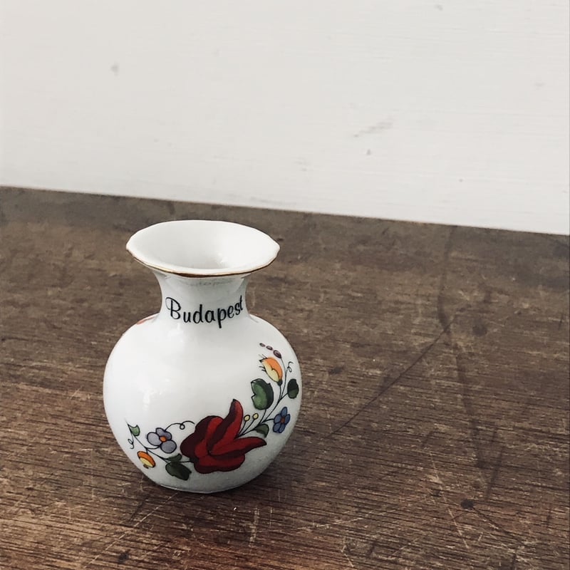 東欧ハンガリー Kalocsa 小さな花瓶 / ie22_228 | 古道具 イエノコモノ