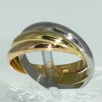 K18 / Pt900 三連リング 3.0mm