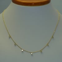 K18 ダイヤモンド 7ストーンステーションネックレス 1.0ct