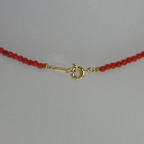 珊瑚ネックレス　月