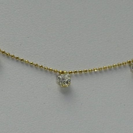 K18 ダイヤモンド 7ストーンステーションネックレス 1.0ct
