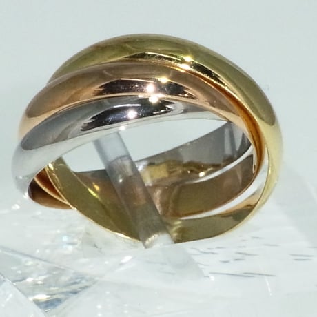 K18 / Pt900 三連リング 3.4mm