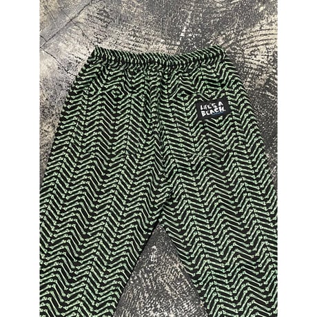 【 LIFE’S A BEACH 】“BONES” PANTS ( BLACK × GREEN )