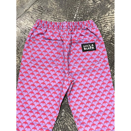 【 LIFE’S A BEACH 】“BAT” PANTS ( PURPLE × RED )