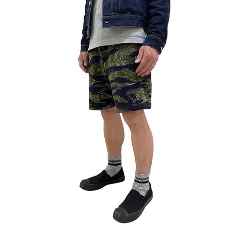 【 LONG SET ORIGINAL 】LSD-082 TIGER STRIPE PILE SWEATSHORT