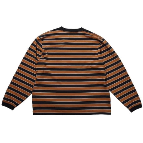 【 IMPRESTORE 】Marron - Border Rib Long Tee ( JACK DANIEL’S )