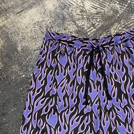 【 LIFE’S A BEACH 】“FLAME” SHORTS ( BLACK × PURPLE )