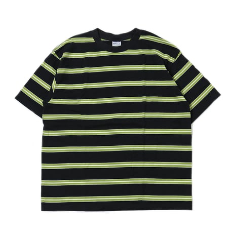 【 WALLA WALLA SPORT 】STRIPE S/S TEE ( BLACK × GREEN )