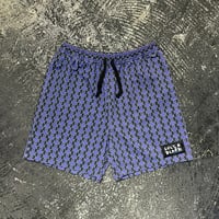 【 LIFE’S A BEACH 】“CROSS” SHORTS ( BLACK × PURPLE )